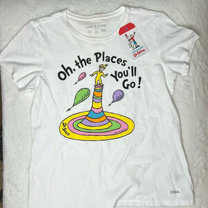 Life is Good Dr. Seuss Graphic Crusher Tee Size L NEW